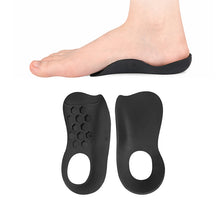 O-format skoinlägg för fotvalvet Svart