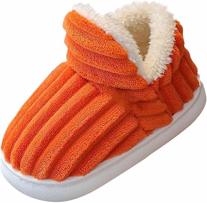 Vintertofflor barn – varmfodrade innetofflor Orange