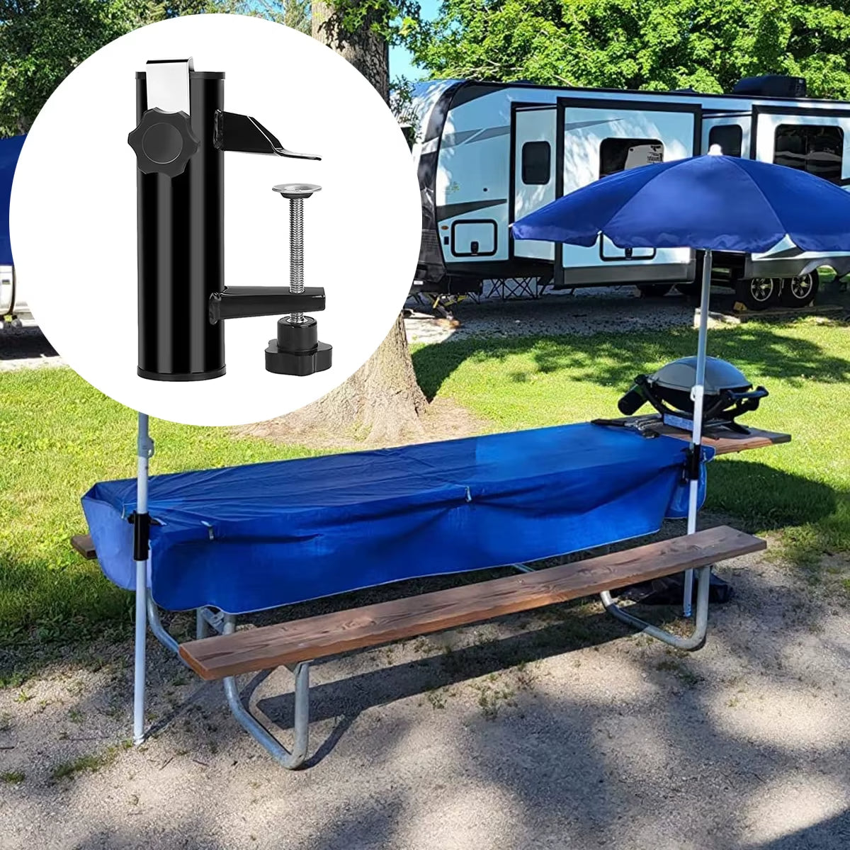 Smart parasollhållare för flera tillfällen