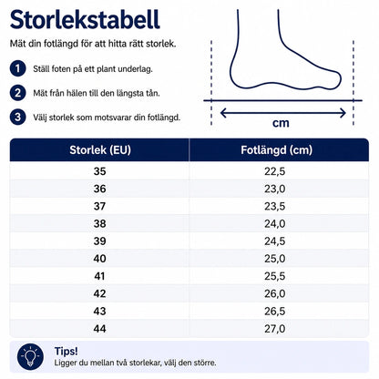 Promenadskor för breda fötter med justerbar passform