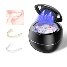 Rengöring för bettskenor, snarkskenor, munskydd, proteser, retainers Svart