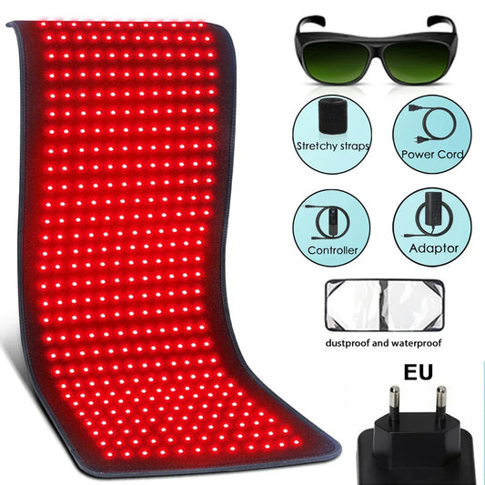 Rödljusterapi – Matta med 360 LED-lampor (80 x 30 cm, 660 nm & 850 nm)