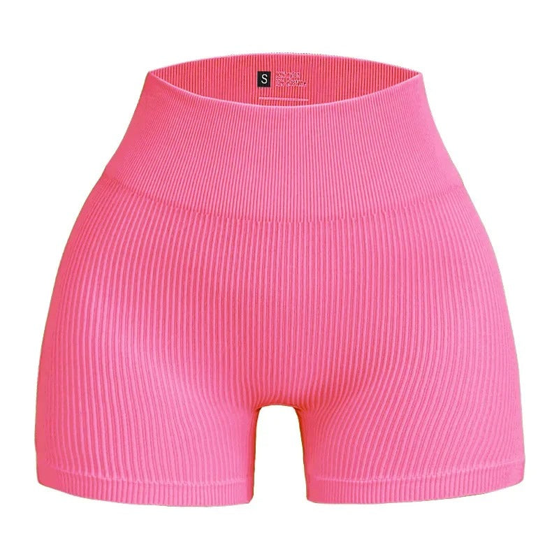 Ribbade träningsshorts Rosa
