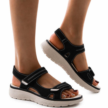Sandaler med hålfotsstöd för dam Svart