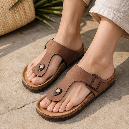 Sandaler med stötdämpande sula och justerbar rem