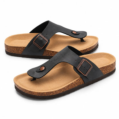 Sandaler med stötdämpande sula och justerbar rem Svart