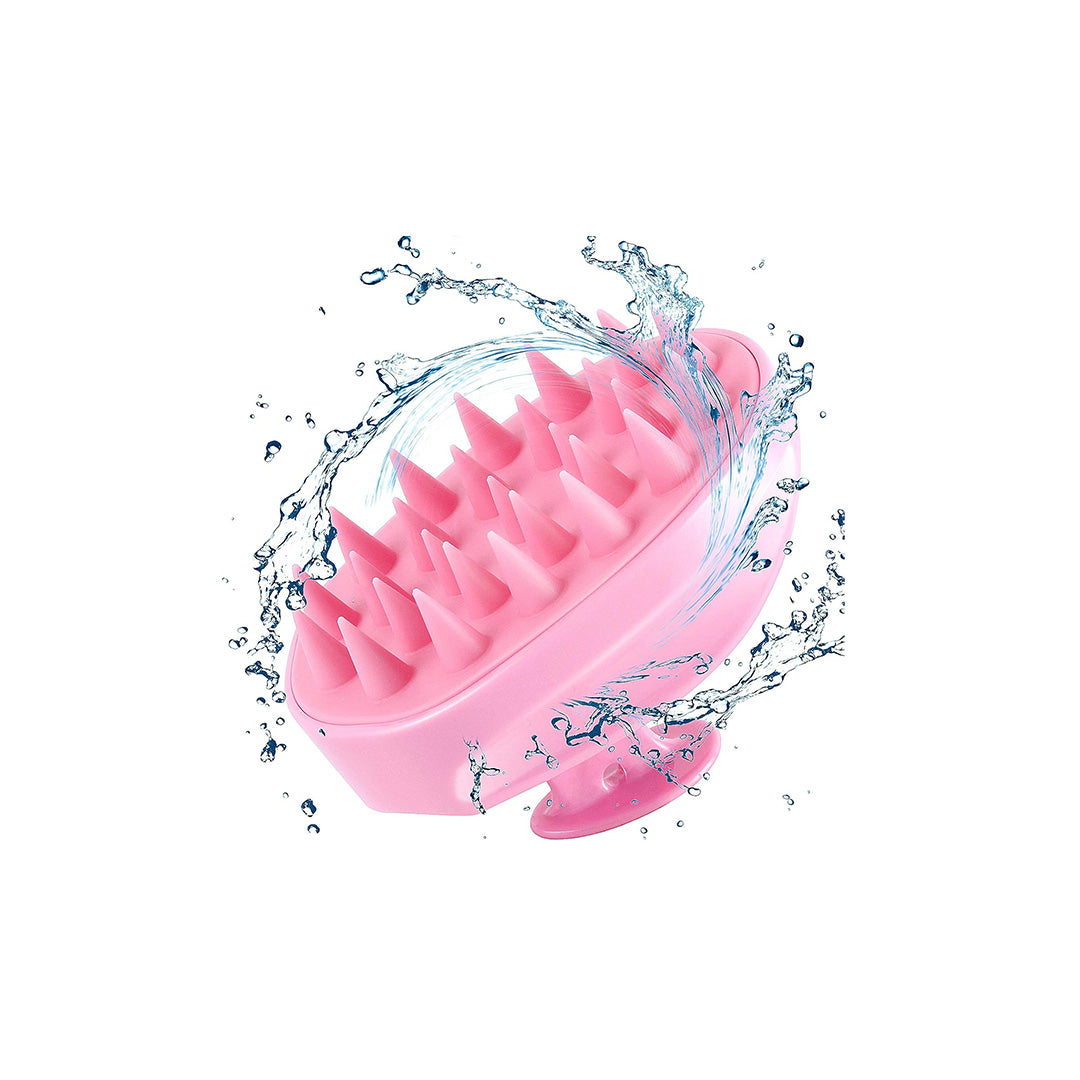 Silikonborste/scalp brush för hårbotten Rosa