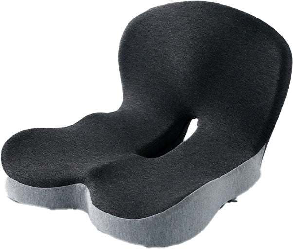 Sittkudde med ländryggsstöd – memory foam kontor & bil Grå