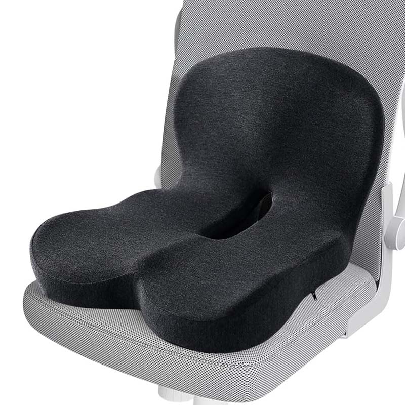 Sittkudde med ländryggsstöd – memory foam kontor & bil