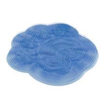 Skrubbmatta för dusch - mjuk massage och fotskrubb Blå