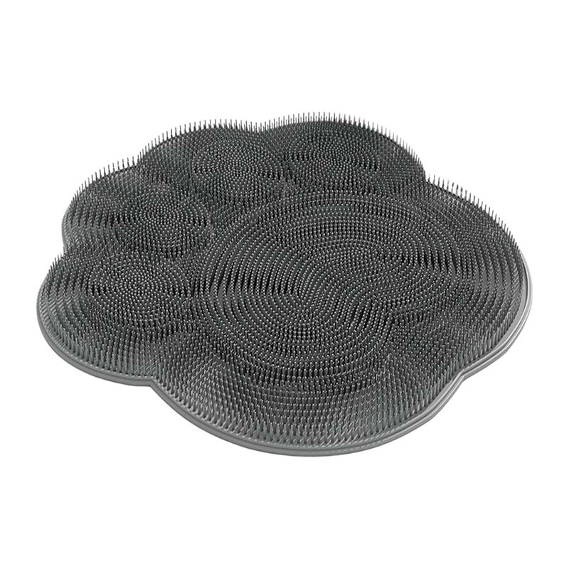 Skrubbmatta för dusch - mjuk massage och fotskrubb Grå