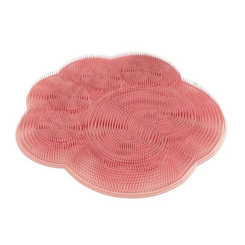 Skrubbmatta för dusch - mjuk massage och fotskrubb Rosa