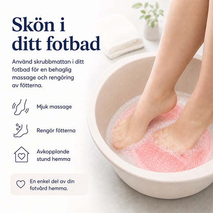 Skrubbmatta för fötter och kropp i duschen