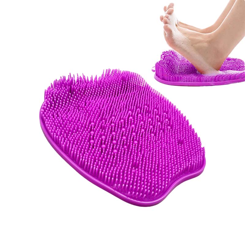 Skrubbmatta och fotskrubb – rengöring & massage i dusch Lila