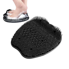 Skrubbmatta och fotskrubb – rengöring & massage i dusch Svart