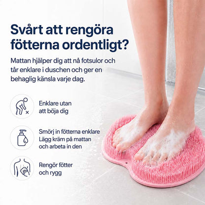 Skrubbmatta för fötter och kropp i duschen