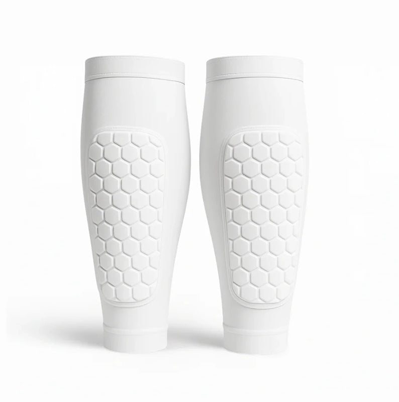 Smalbensskydd för skidåkning och fotboll Vit