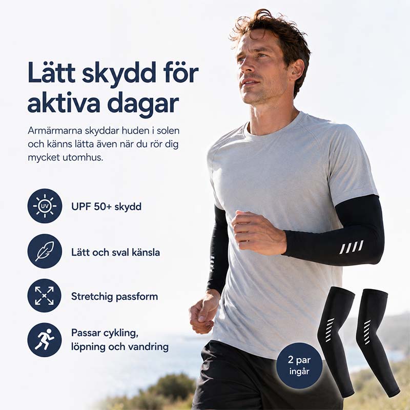 Solskydd för armar med UPF 50+