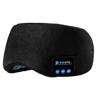 Sovmask med bluetooth och inbyggda hörlurar Svart