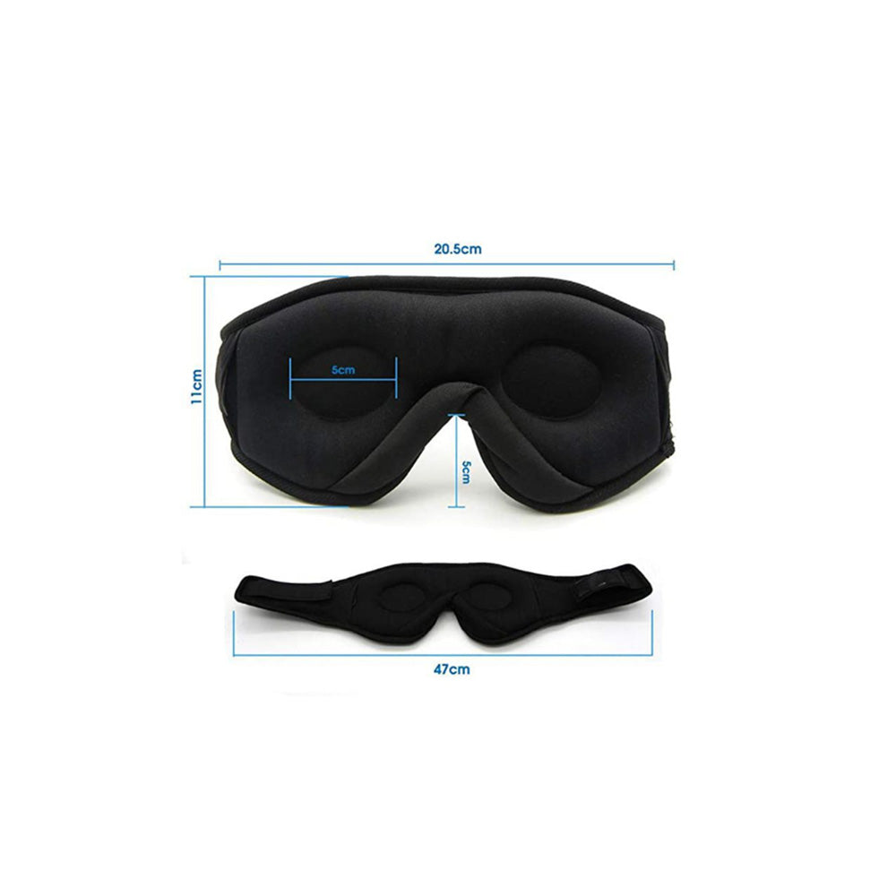 Sovmask med hörlurar – mörkläggning & avslappning