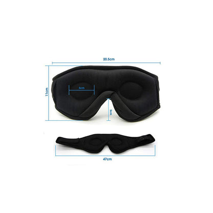 Sovmask med hörlurar – mörkläggning & avslappning