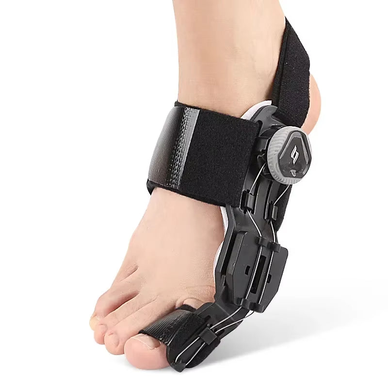 Tåkorrigerare för hallux valgus med justerbart stöd Svart