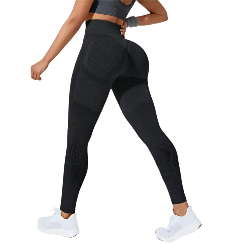 Högmidjade träningsleggings M Svart