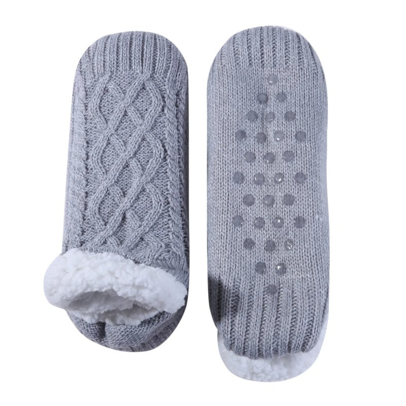 Toffelsockor med halkskydd – varma innesockor