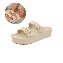 Tofflor med tjocksula för stötdämpning (Dam) Beige