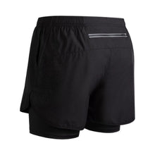 Träningsshorts med innerbyxa för män Svart