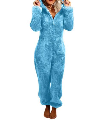 Fleece jumpsuit dam Turkos
