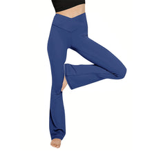 Bootcut leggings med hög midja Marinblå