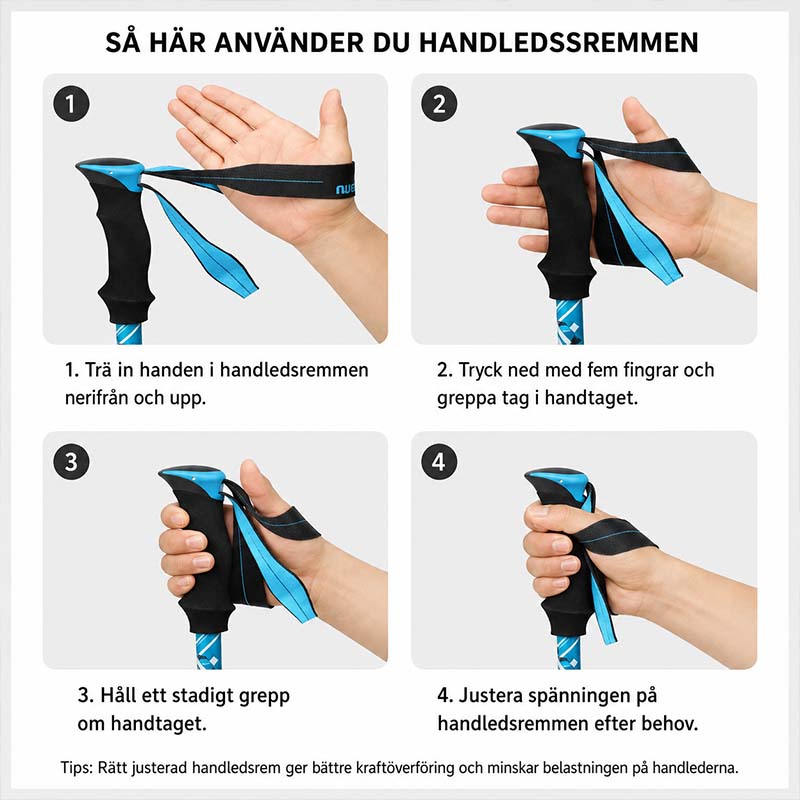 Vandringsstavar lätta och hopfällbara gångstavar