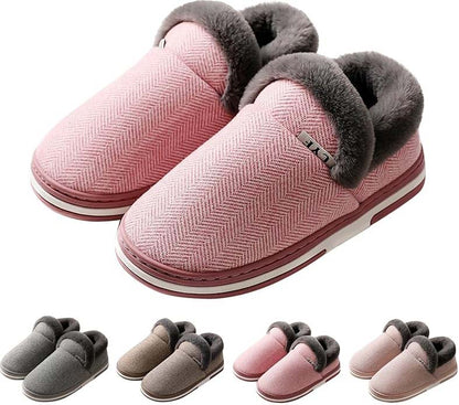 Varma innetofflor med halkfri sula Rosa