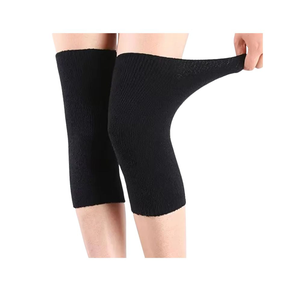 Värmande knävärmare – stöd vid artros & ledvärk Svart