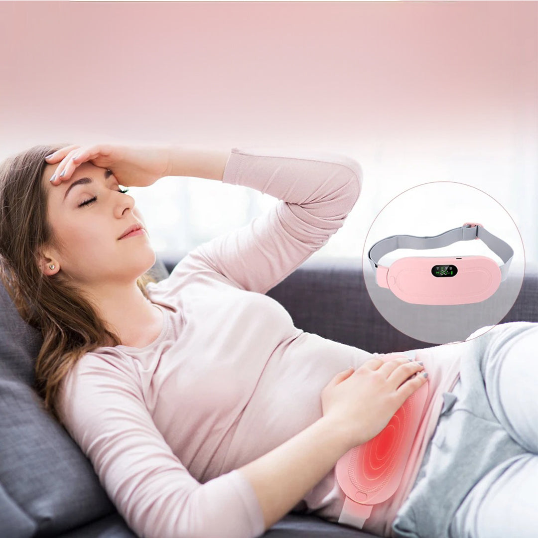 Värmekudde med massage för mensvärk och ryggsmärta