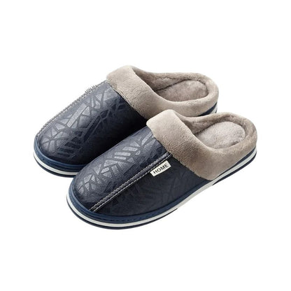 Varmfodrade innetofflor med halkfri sula Blå