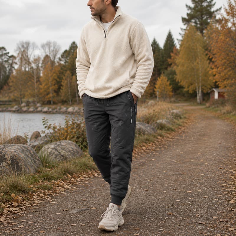 Varmfodrade vinterbyxor för herr