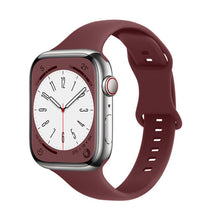 Apple Watch Armband - Slim Strap Vinröd