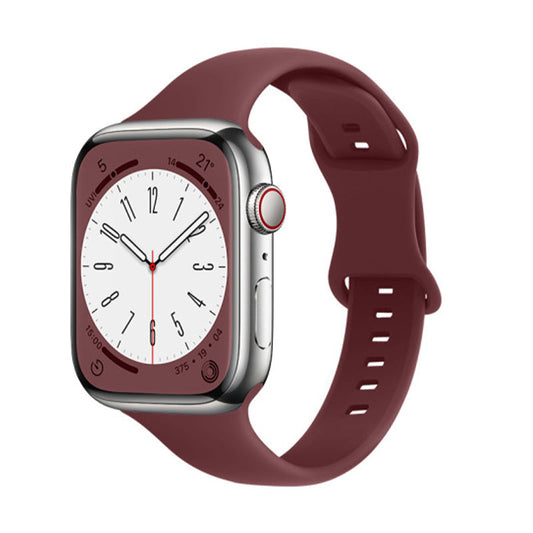 Apple Watch Armband - Slim Strap Vinröd