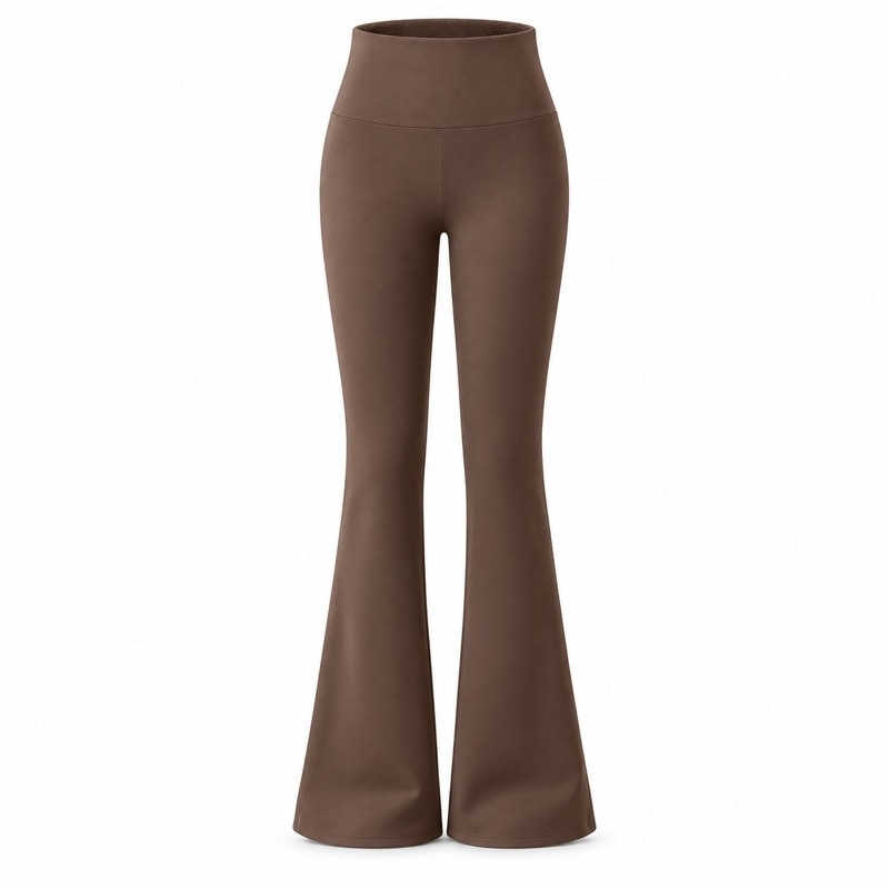 Värmeleggings med fleece och utsvängda ben Brown