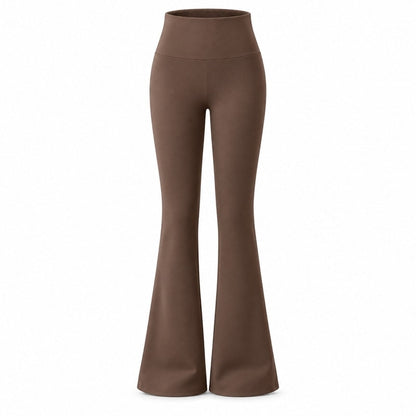 Värmeleggings med fleece och utsvängda ben Brown