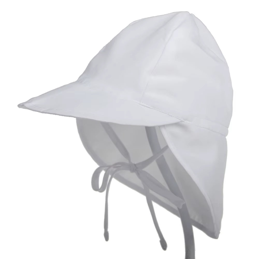 Solhatt för barn med UV-skydd - justerbar och sval 48-54cm Vit