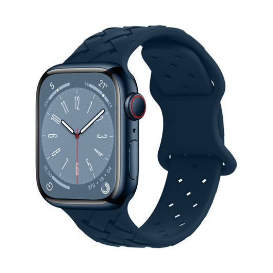 Apple Watch Armband - Braided Silicon Blå