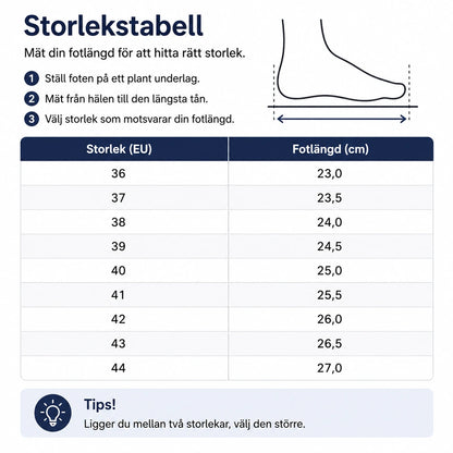 Ergonomiska sneakers med flexibel sula