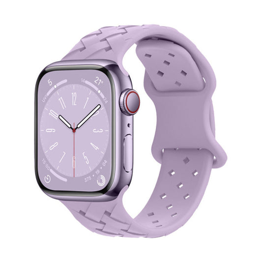 Apple Watch Armband - Braided Silicon Lila