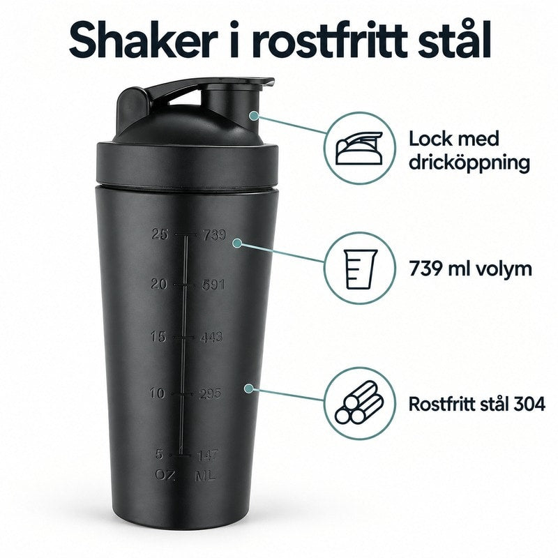 [PB:52853bfe-e9a1-4b35-b0d0-6ed2eb788e2e:5] Shaker i rostfritt stål 739 ml - bild 5
