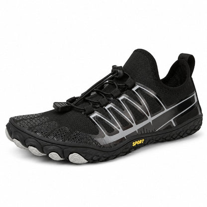 Barfotaskor med snabbsnörning Svart