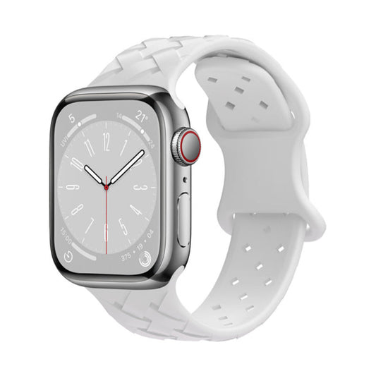 Apple Watch Armband - Braided Silicon Vit